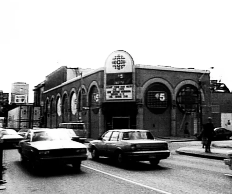 Archival street photograph of the building in its CBC years