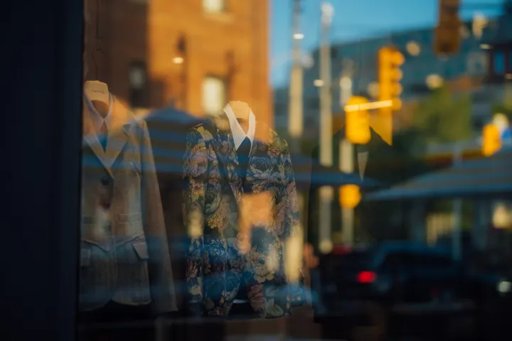 Smythe boutique window on Yonge Street